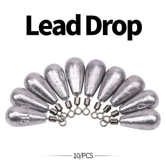 Quick Release Fishing Weight Sinker 10Pcs10g Soft Bait Sinker Bass Fishing Tackle Accessories Line Sinkers Hook Connector