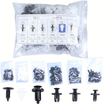 Auto Fastener Clip Mixed Car Body Push Retainer Pin Rivet Bumper Door Trim Panel Fastener Kit Car Clips Box or Bag packaging