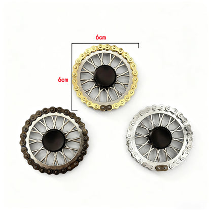 Metal Sprockets Flywheel Gear Fingertip Gyro Fidgeting Spinner Antistress Anxiety Bike Chains Spinner Fidget Toys for Adult Kids
