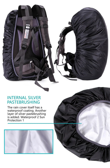 KoKossi 1Pcs 25-60L Mountaineering Backpack Rain Cover Cycling Hiking Backpack Reflective Waterproof Cover Backpack Dust Cover