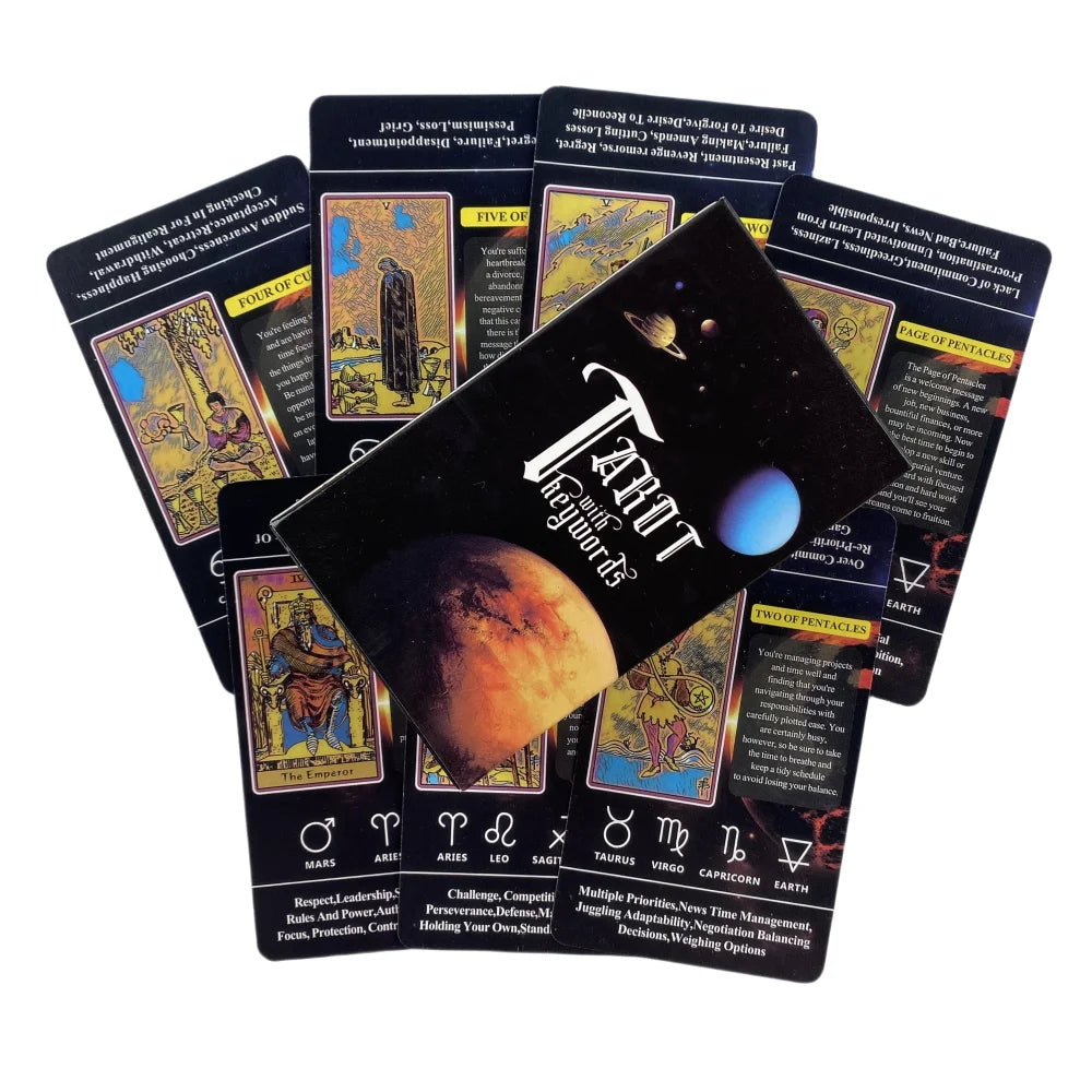 Lucky Tarot Cards Of Rider Divination Fortune Telling Oracle Training Deck Entertainment Board Game Party Edition