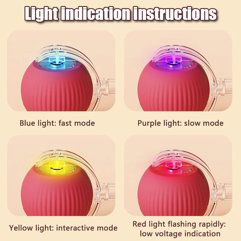Smart Cat Toys Automatic Rolling Ball Fake Tail Rechargeable Electric Pet Interactive Toy Cat Training Imitate Mouse Tail