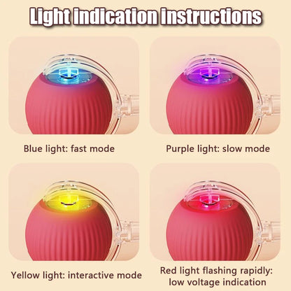 Smart Cat Toys Automatic Rolling Ball Fake Tail Rechargeable Electric Pet Interactive Toy Cat Training Imitate Mouse Tail