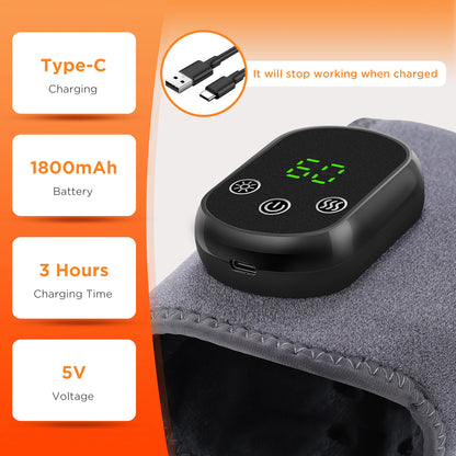 Cordless Heating Ankle Wrist Brace Vibration Massager Electric Hot Compress Massage Ankle Guard Wristband Hand Foot Protector