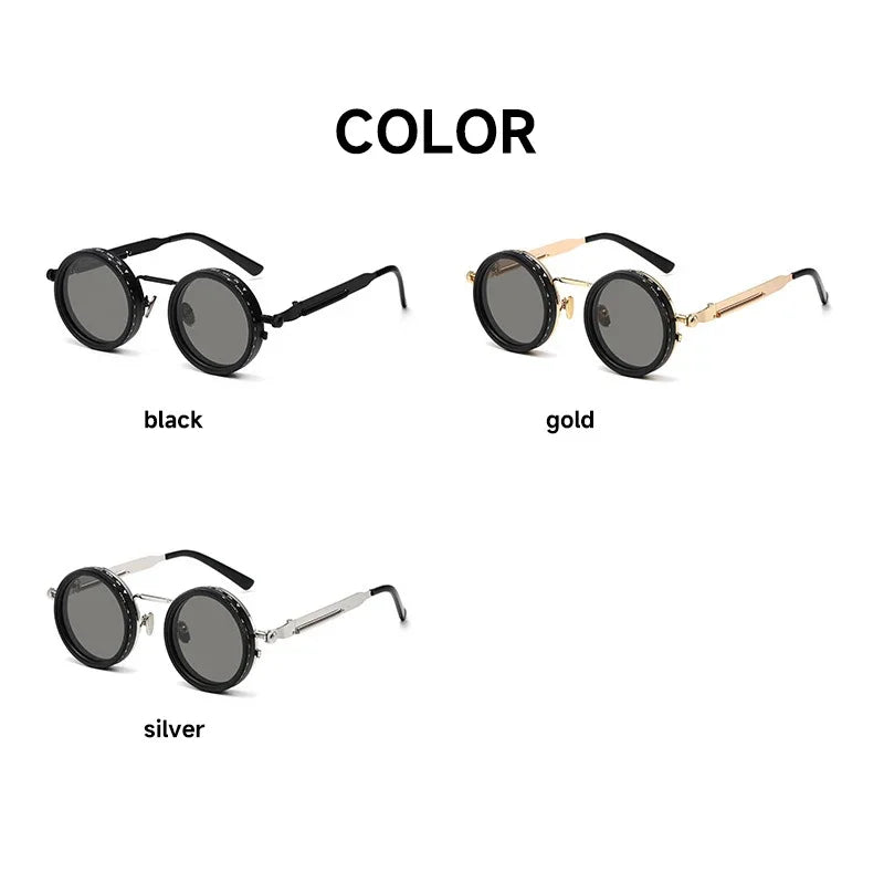 Polarized Round Sunglasses Men ND9 Adjustable Dimming Sun Glasses Women Retro Punk Fishing Eyeglasses Outdoor Shades UV400