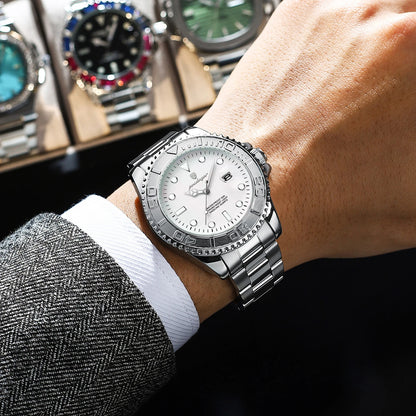 POEDAGAR Casual Fashion Man Wristwatch Waterproof Luminous Date Exquisite Men Watch Stainless Steel Classic Men's Quartz Watches