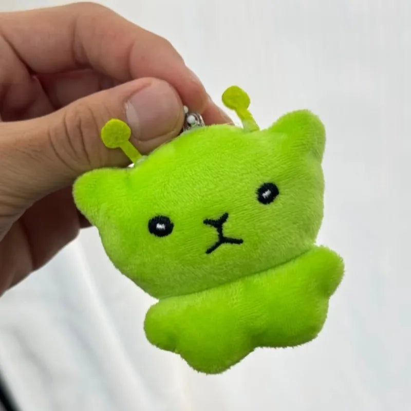 Cute Alien Cat Plush Pendant Super Soft Plushie Dolls Keychain Kawaii Mini Toy Backpack Pendant Lovely Bag Decor Christmas Gift