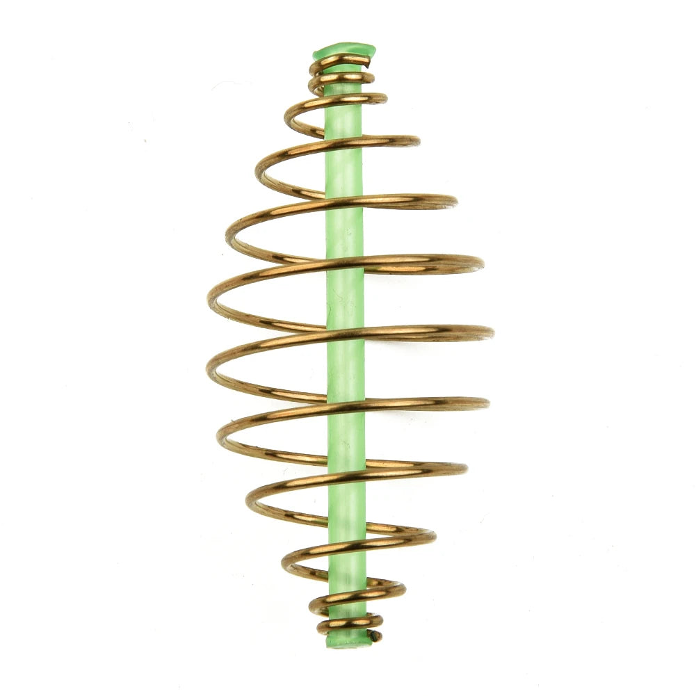 10pcs 2/3.3/4.5/5.5cm Carp Fishing Spring Feeder Fishing Bait Cage For Carp Fishing Fresh & Saltwater Inline Method Feeder Acces