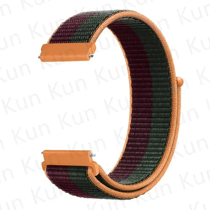 20mm 22mm Band For Samsung Galaxy Watch 6/5/4/5pro/4/6 Classic/active 2 Nylon loop sport bracelet huawei watch GT 4-2-2e-3 Strap