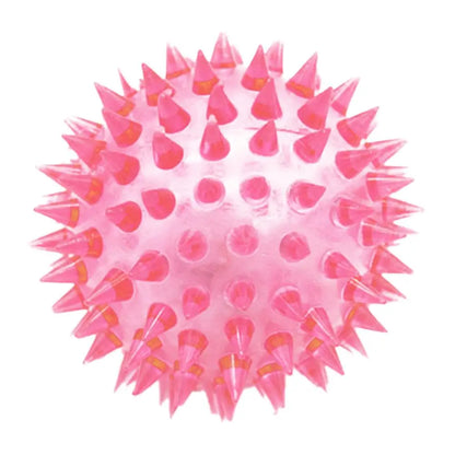 Pet Dog Toys Cat Puppy Sounding Toy Polka Squeaky Tooth Cleaning Ball TPR Training Teeth Chewing Toy Thorn Balls Pet Accessories