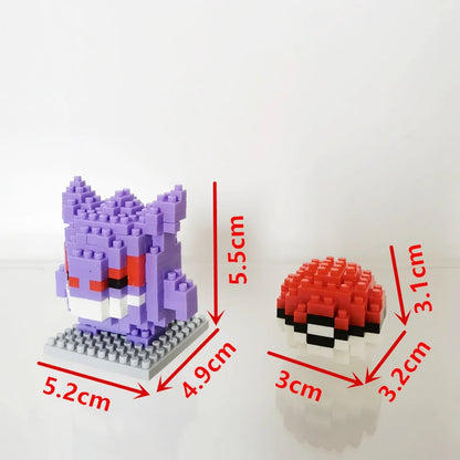 75 Style Building Blocks Assembly Anime Picachu Charizard Doll Blastoise Bulbasaur Gengar Bricks Figures Toy for Kid Gift