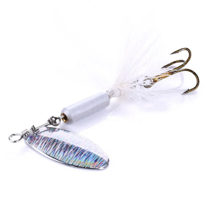 1PC 3.5g Metal VIB Lures Feather Sequins Wobbler Vibrations Spoon Fishing Bait Bass Artificial Hard Bait Cicada Fishing Tackle