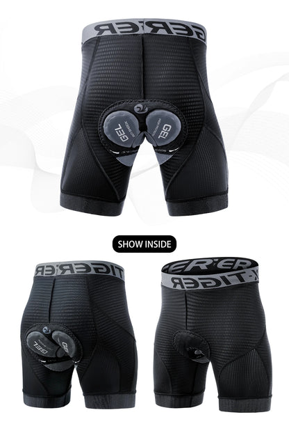X-TIGER Cycling Shorts Breathable Mesh Cycling Underwear Gel Pad Shockproof MTB Bike Shorts Bicycle Underwear