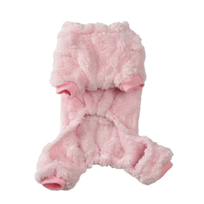 Soft Dog Clothes For Winter Warm Puppy Jumpsuit With D-ring Flannel Fleece Pets Sweater For Small Medium Dogs Yorkshire Pug Coat