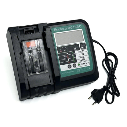 Replacement for Makita 14.4V - 18V Fast Battery Charger DC18RC for Makita Li-ion Battery BL1860 BL1850 3.0 A with LED Display