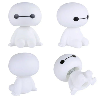 Cartoon Baymax Robot Shaking Head Figure Car Ornaments Auto Interior Decorations Big Hero Toys Ornament