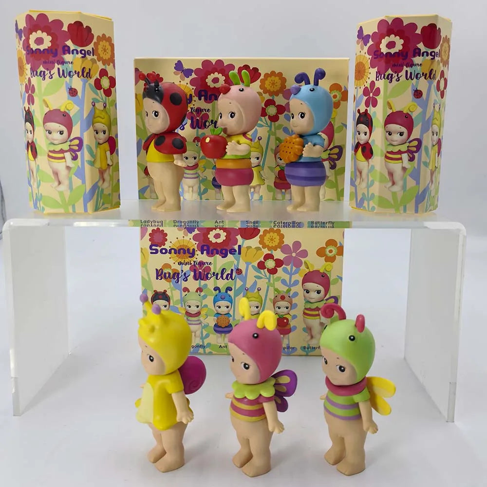 Sonny Angel Bug'S World Blind Box Ladybug Ant Snail Angel Cute Doll Mini Figure Anime Handmade Ornament Model Decor Toys Gift