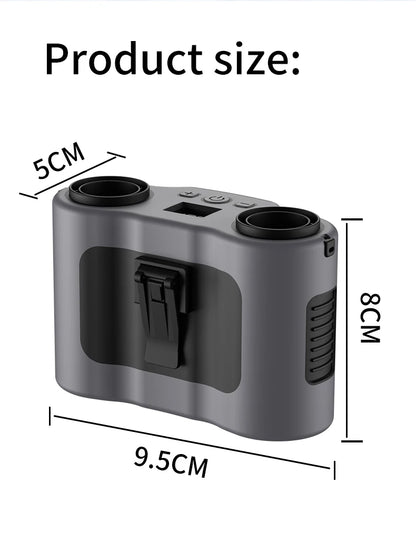 Portable Waist Clip Fan Mini USB Charging Hanging Fan with LED Flashlight Outdoor Single/dual Air Outlet Fan 20000/10000Mah F6/7