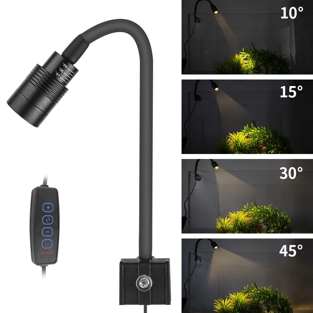 Super Slim LED Aquarium Light Lighting Plants Grow Light USB-5V 3W Aquatic Plant Lighting Waterproof Clip-on Lamp For Fish Tank