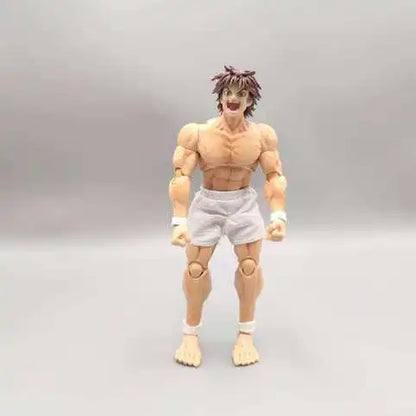 kucikuji 1/12 Scale Anime Baki Hanma Oni Action Figure Real Man Assembly Model Figurine Office Desktop Decoration Ornaments