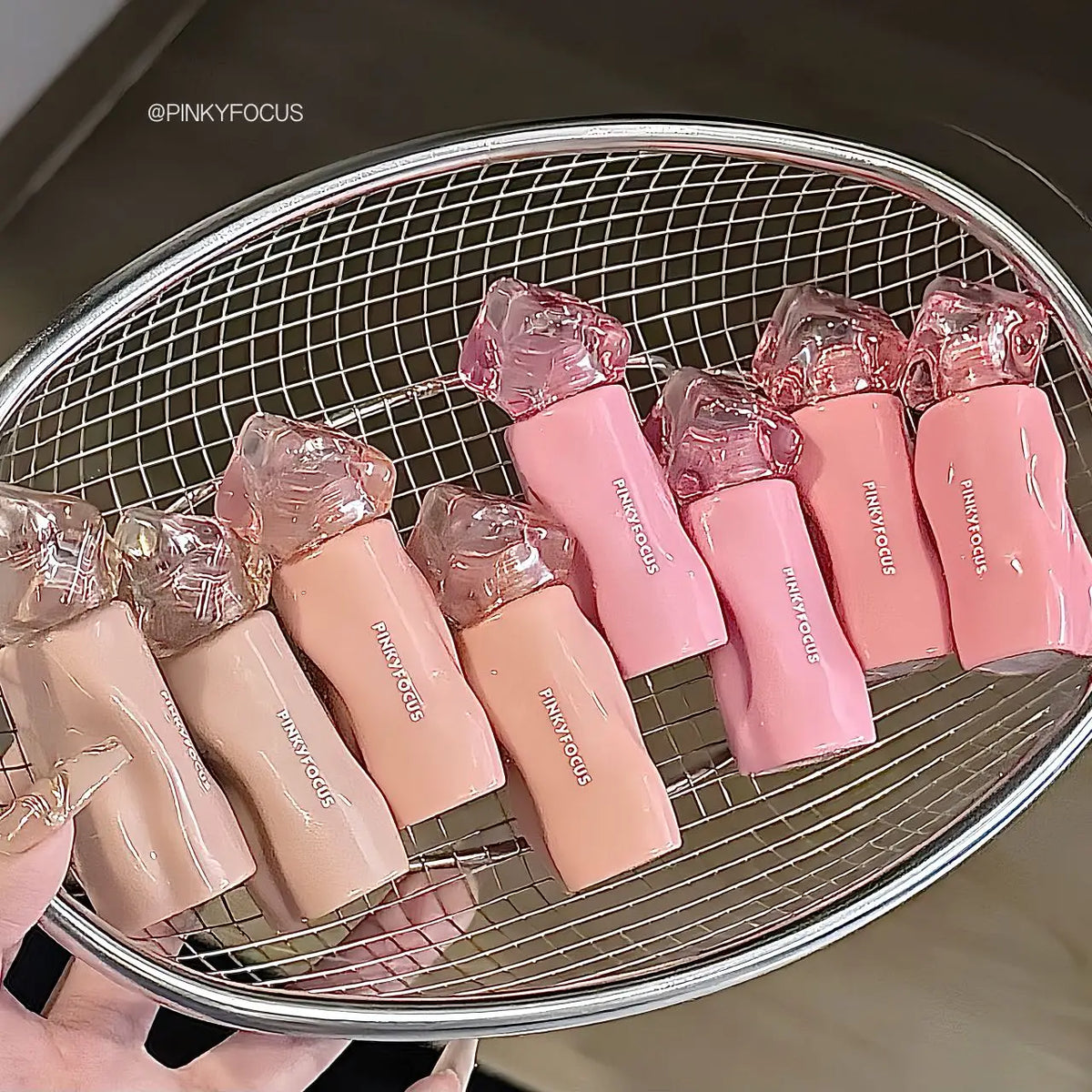 Pinkyfocus Glossy Mirror Lip Gloss Hydrating Juicy Nude Lip Tint Long Lasting Daily Natural Makeup for Spring Summer