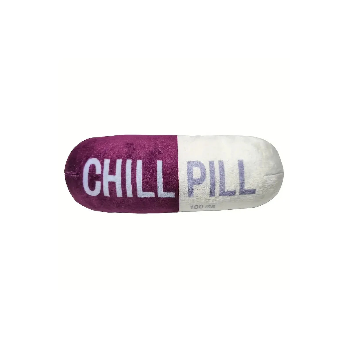 Interactive Plush Pill-Shaped Dog Toy with Squeaker - Durable, Bite-Resistant Chew Toy for Pet Play and Dental Health