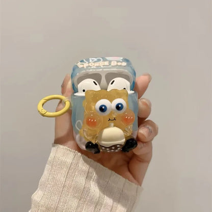 Cute Cartoon Earphone Case for Apple AirPods 4 Case Fresh Candy Color Case for Airpods 1 2 3 Pro Pro2 Protective Cover with Hook