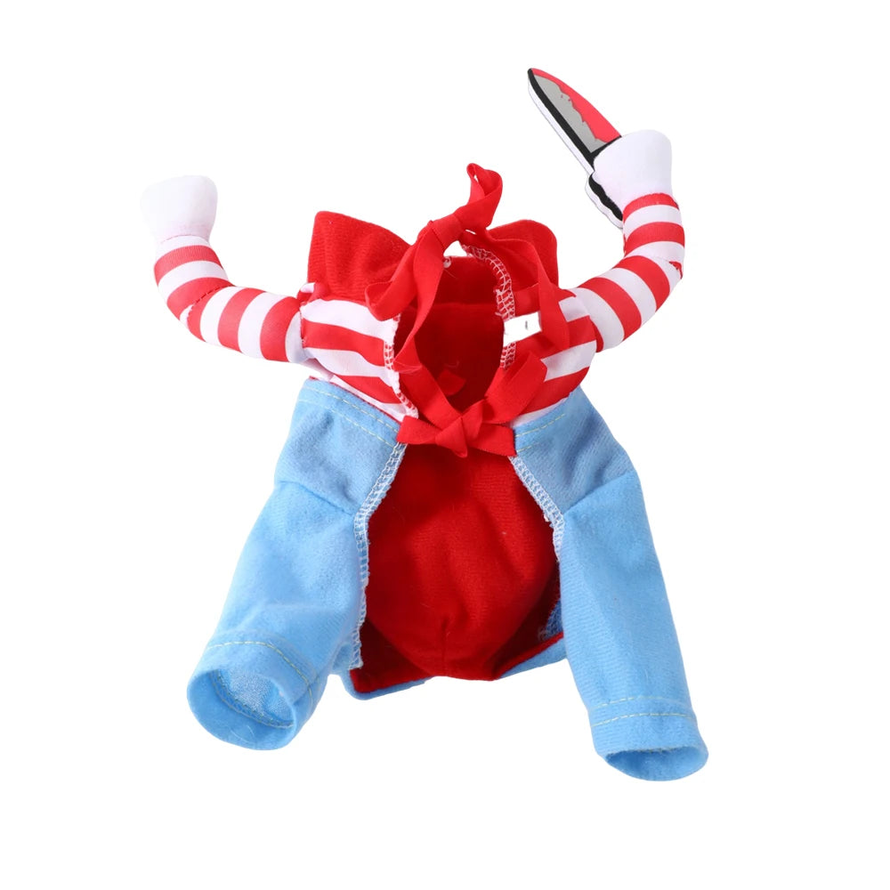 Funny Dog Clothes with Hat Halloween Costume For Small Big Dogs Cat Cute Puppy Cosplay Outfits Pet Dress Up Jumpsuit Party Gifts