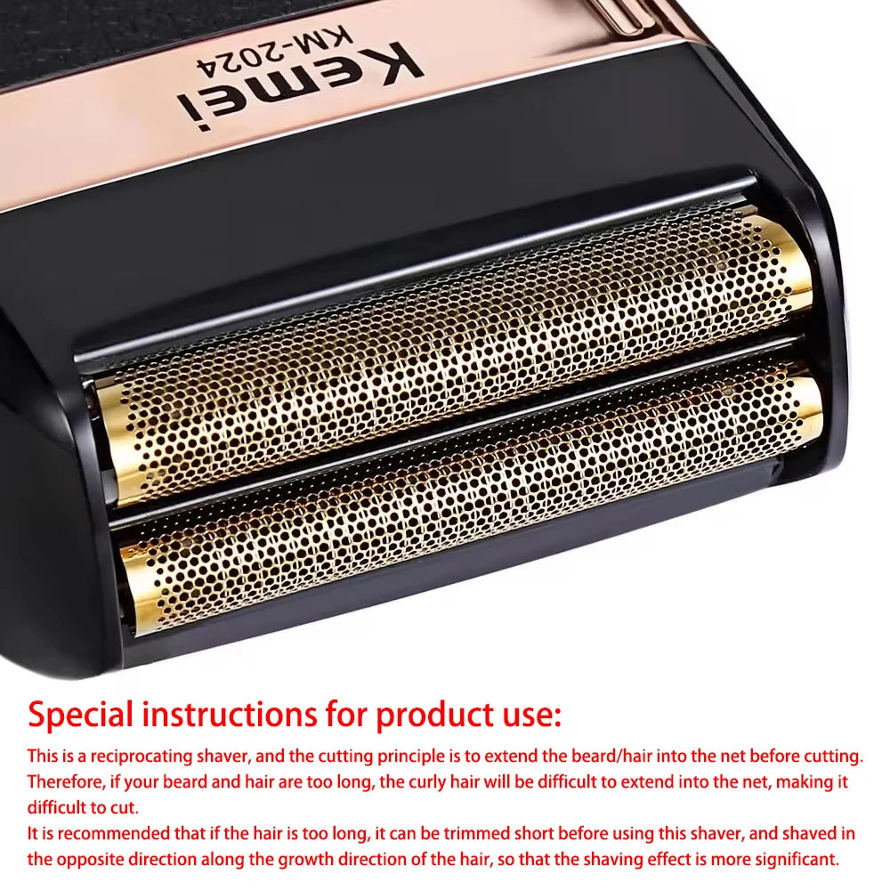 Kemei KM-2024 USB Charging Electric Shaver For Men Reciprocating Twin Blade Razor Shaver Beard Trimmer Shaving Machine