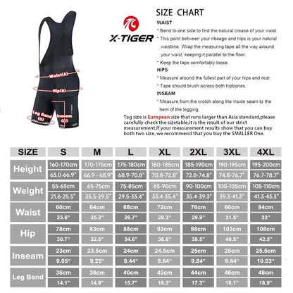 X-TIGER Men's Cycling Bike Bib Short with Phone Pockets 5D Padded Shockproof Breathable Quick-Dry Biking Bicycle Bib Tights