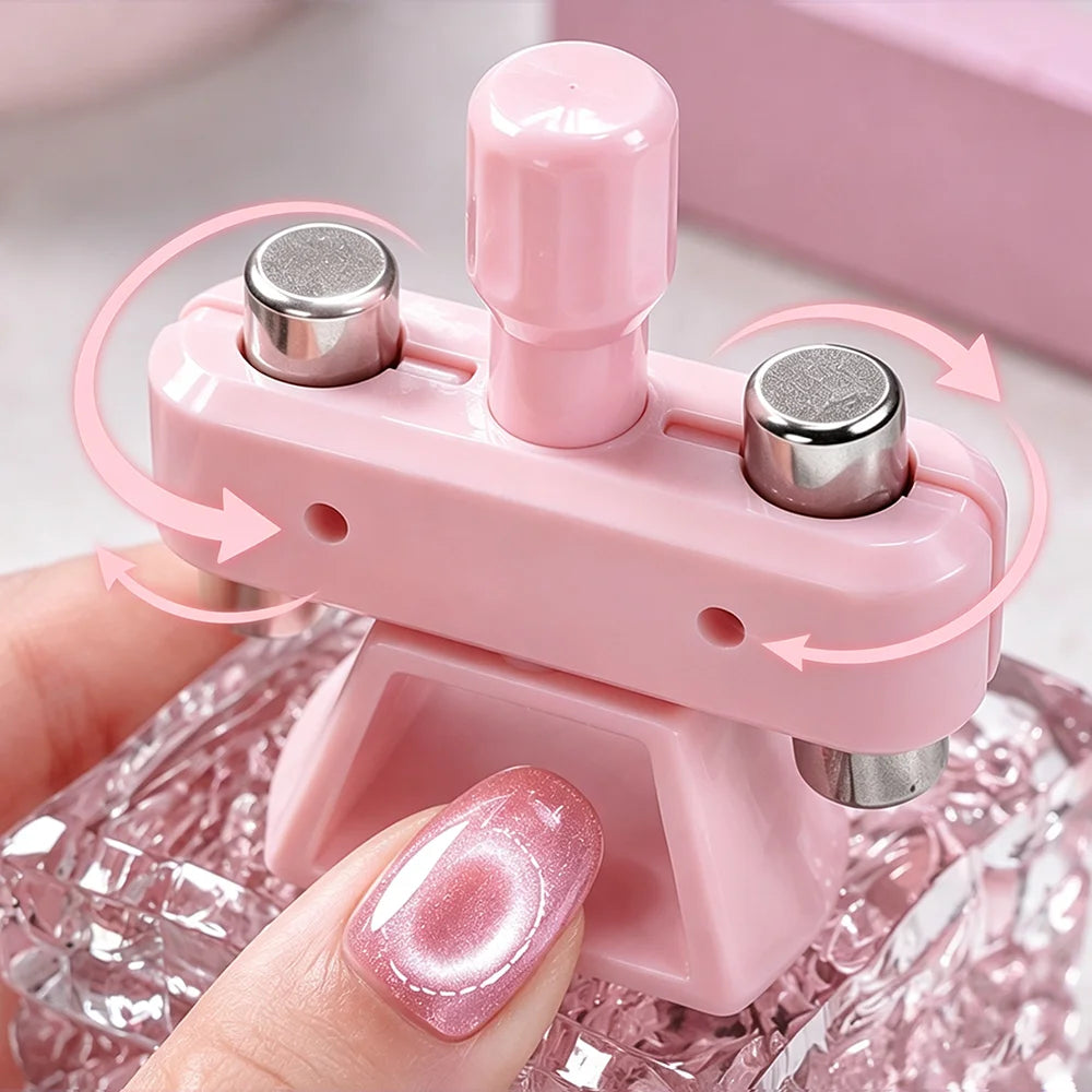 Powerful Automatic Cat‘s Eye Magnet Rotatable Whipping top Design Wide Light Glass Bead Nail Art Magnetic for Gel Nail Polish
