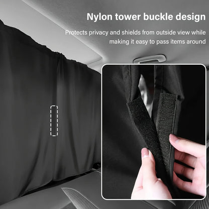 4pcs Car Privacy Curtain Set Window Shade for Travel Nap Night Camping - Detachable Simple Curtain for Vehicle Windows