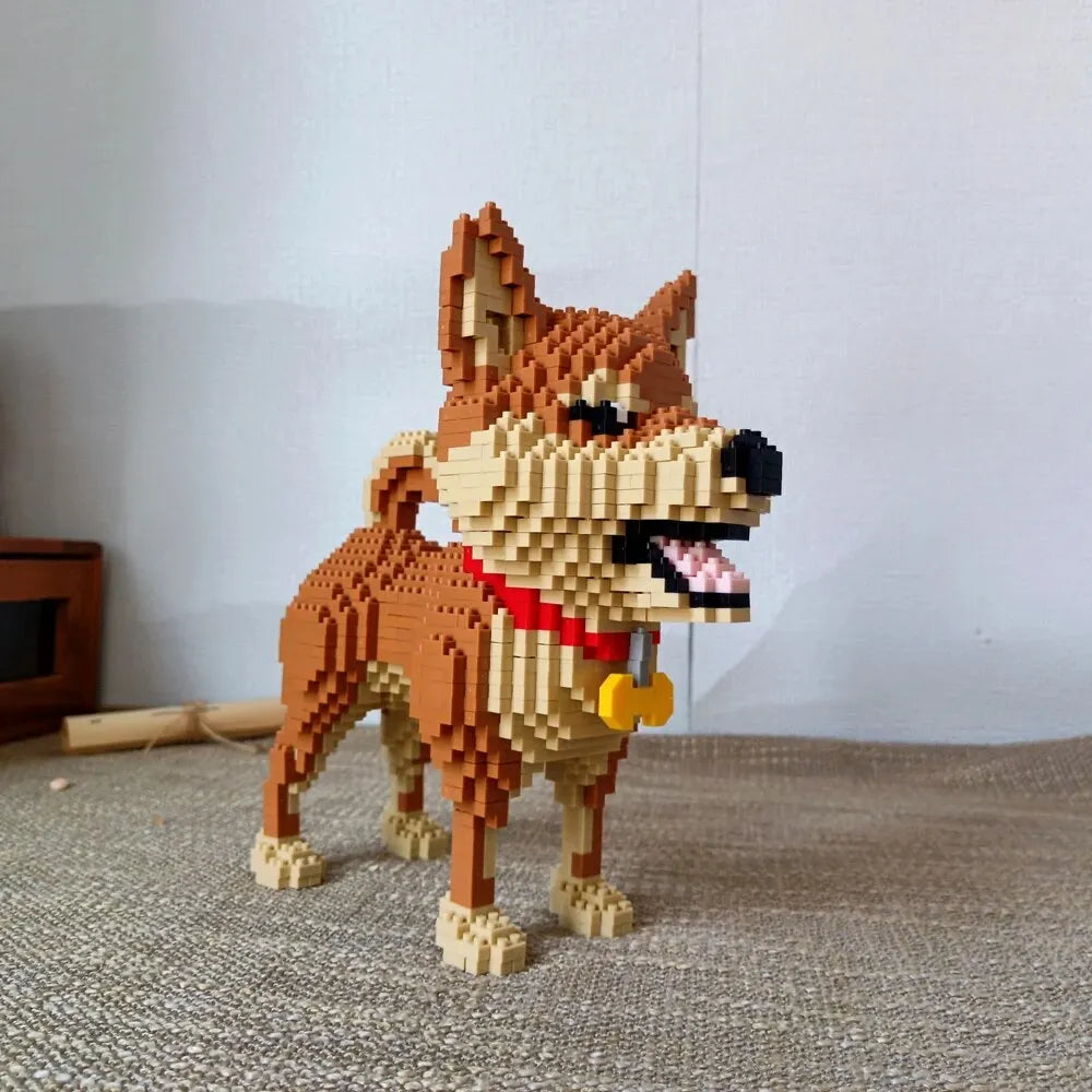 Charming Shiba Inu or Black Cat Building Block Kit (in bag) Delightful Pet Models for Creative Unique Gift Idea Decorative Piece