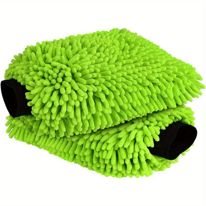 Electric Bicycle Car Cleaning Microfiber, 1/2-Piece Set Scratch Free and Lint Free, High-Quality Lint Microfiber Car Wash Gloves