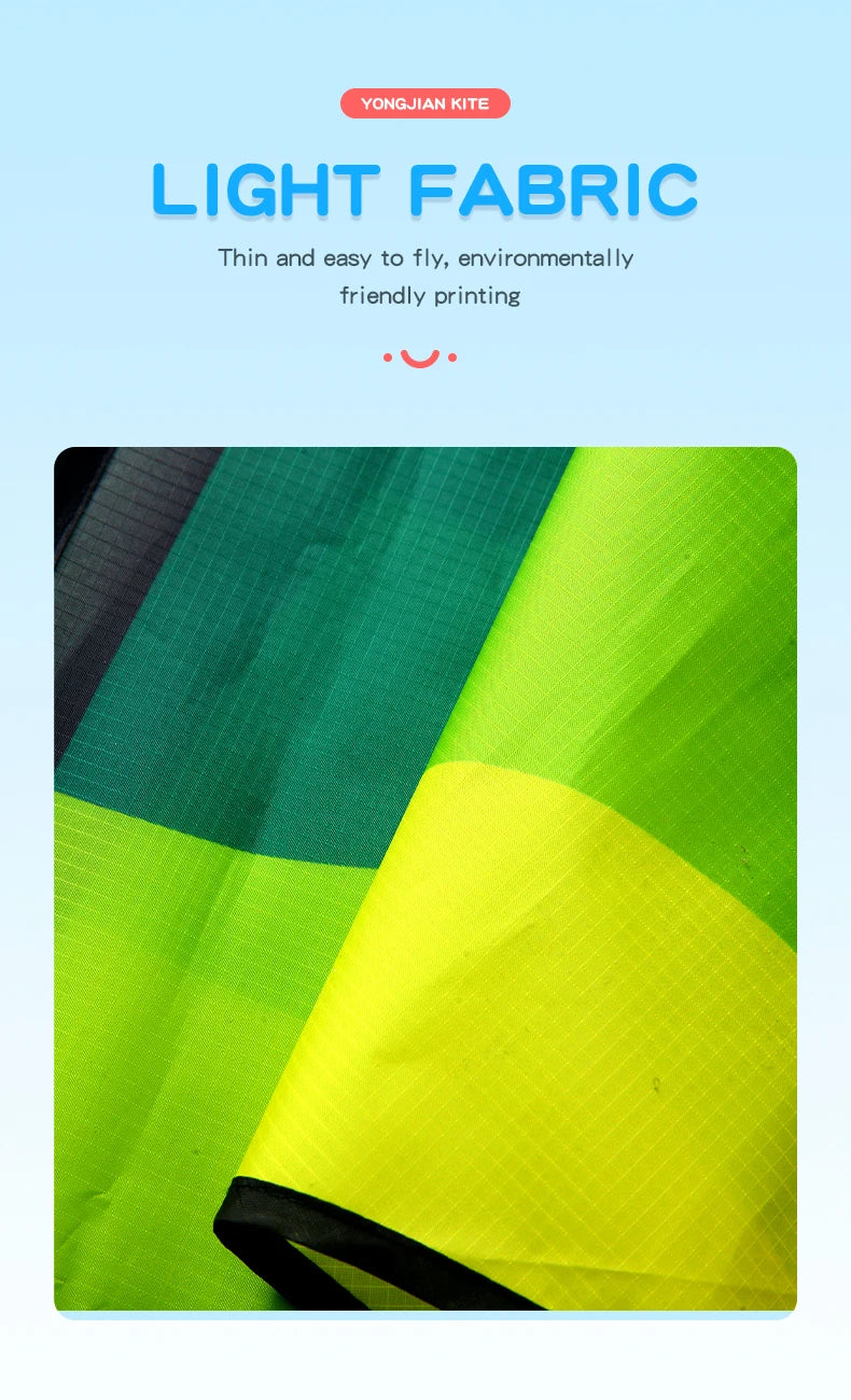 YongJian Large Beach Delta Kite for Adults  Extremely Easy to Fly for Beginners Comes with 100m String Kite Handle