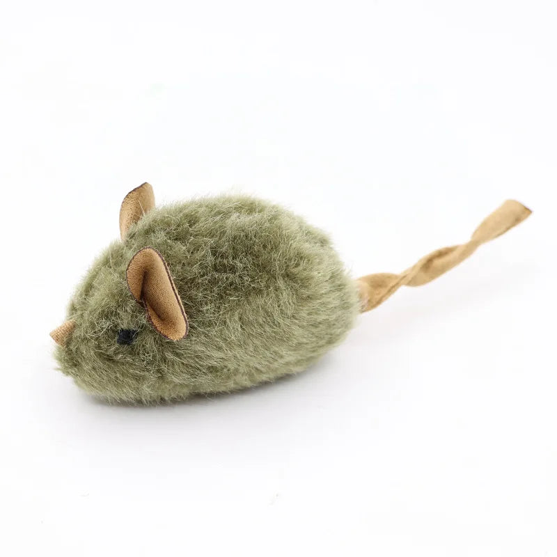 New Type Of Cat-teasing Plush Simulation Mouse Toy Long Plush Bird Chirping Mouse Scratch-resistant And Biting Interactive Toy