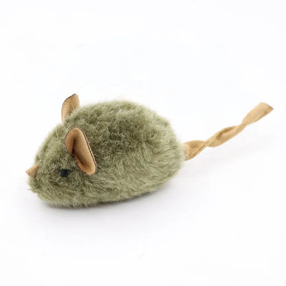 New Type Of Cat-teasing Plush Simulation Mouse Toy Long Plush Bird Chirping Mouse Scratch-resistant And Biting Interactive Toy
