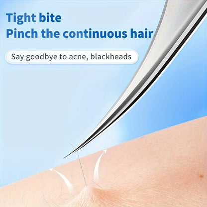 Stainless Steel Precision Eyelash Tweezers,Specialized Tweezers For Eyelash Extension, Tweezers For Removing Acne And Blackheads