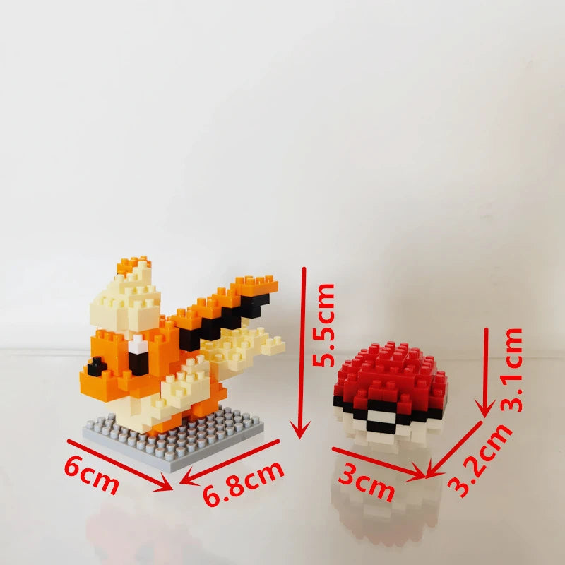 75 Style Building Blocks Assembly Anime Picachu Charizard Doll Blastoise Bulbasaur Gengar Bricks Figures Toy for Kid Gift
