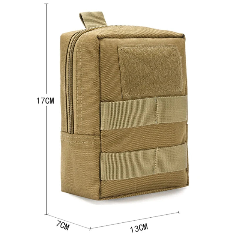 Molle Utility EDC Waist Bag Tactical Pouch Medical First Aid Bag Outdoor Sports Camping Hunting Waist Belt Pocket Sundry Bag