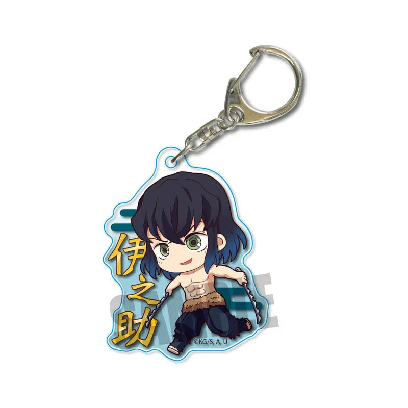 Demon Slayer doll toy Kimetsu No Yaiba Blade of Ghost Keychain Acrylic Pendant Car Key Chain Fans kids Xmas Gift Anime Jewelry