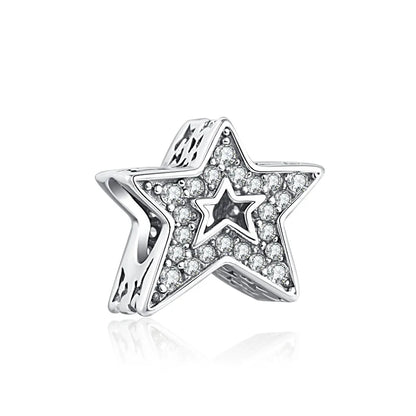 2025 New S925 Silver Spring Ball Bear Cross Pendant Suitable for Original Bracelets DIY Accessories Women's Charm Jewelry Gifts