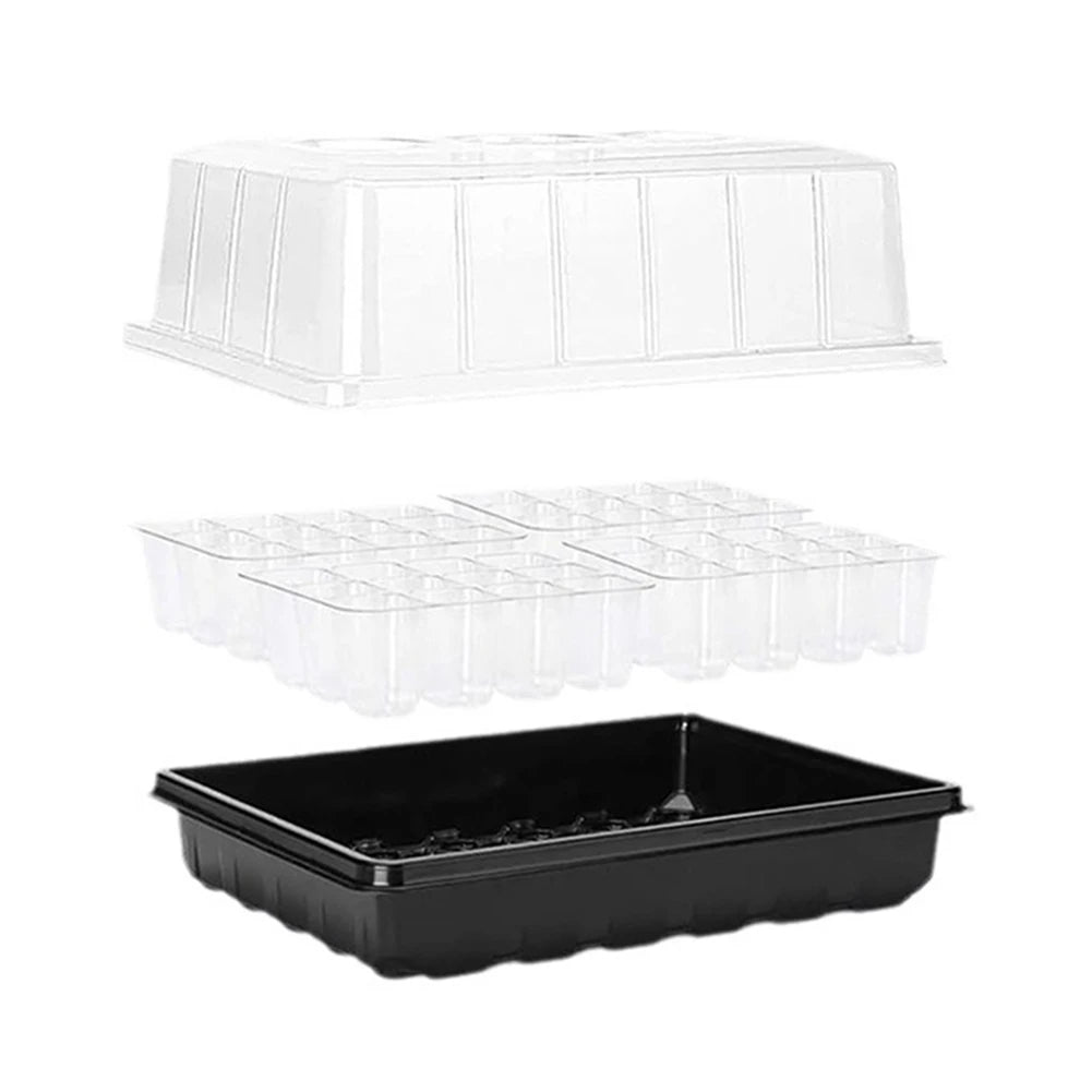 12/24/48 Holes Flower Vegetable Seedling Pots Seedling Tray Garden Pots Durable Seed Germination Plant Flower Pots Grow Box