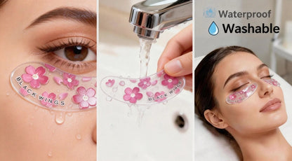 Blackwings 6 pairs of silicone eye patches are suitable for dark circles and puffy, reusable female cooling gel eye mask.