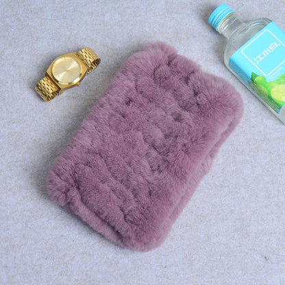 Women Handmade Stretch 100% Real Rabbit Fur Scarf Knit Genuine Rex Rabbit Fur Headbands Girls Natural Rabbit Fur Ring Scarves