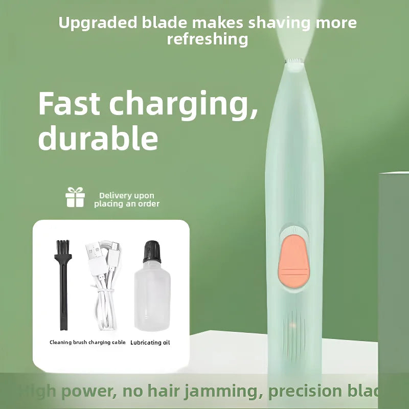 Pet electric clipper, pet foot hair trimmer, 360 ° pet hair trimmer, pet beauty and hairdressing trimmer, USB charging 500mah