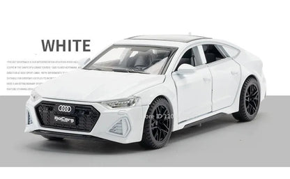 1:32 Audi RS7 Sportback Model Toy Cars Alloy Diecast 6 Doors Opened with Pull Back Rubber Tires Ornament Vehicle Toys Gifts
