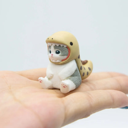 Mofusand Cats Wearing Marine Organism Clothes Blind Box Cute Action Figures Octopus Penguin Otter Table Ornaments Gifts