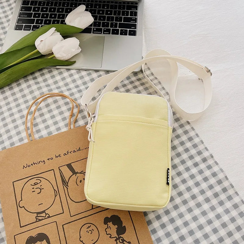 New Fashion Simple Casual Shoulder Messenger Bag, Women's Portable Mobile Phone Bag, Vertical Coin Key Bank Card Shoulder Bag