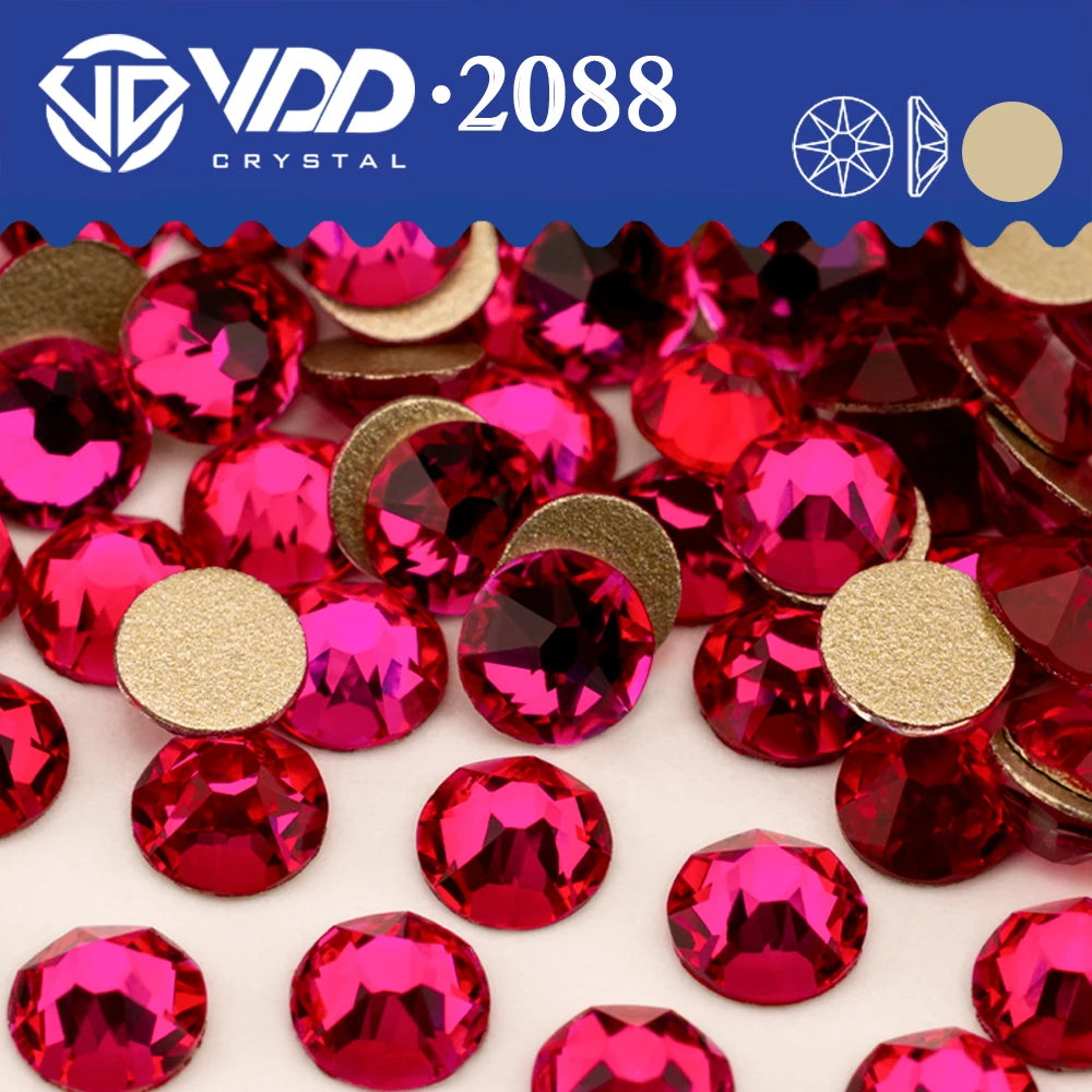 VDD SS16-SS30 High Quality AAAAA 2088 Rhinestones Crystal Flatback 8 Big 8 Small 16cut Stones For DIY Crafts Nail Art Decoration